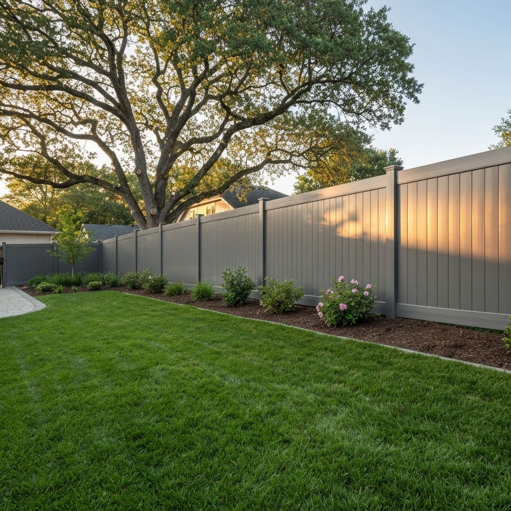 Vinyl fence installation