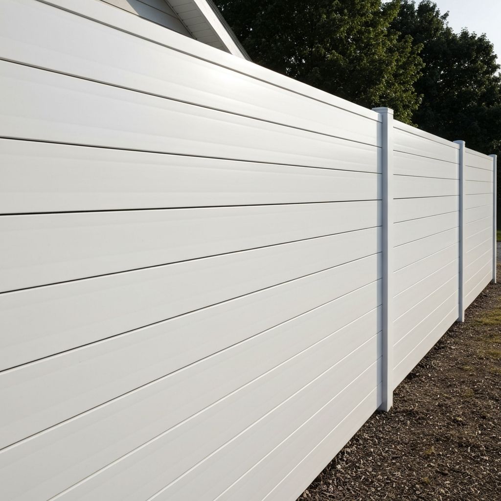 Modern semi-privacy vinyl fence